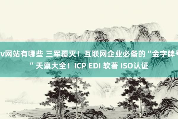 av网站有哪些 三军覆灭！互联网企业必备的“金字牌号”天禀大全！ICP EDI 软著 ISO认证